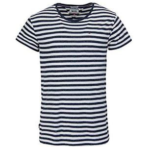 Tommy Jeans Basic Stripe CN Knit S/S 15 T-shirt met korte mouwen voor heren, blauw (Black Iris 002), XXL