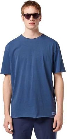 T-shirt - Atlantic Blue - Relaxed-Fit Raw Edge - XXL