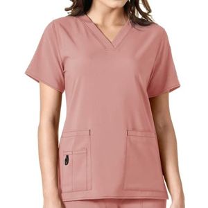 Carhartt Scrubs C12110 Force Cross-Flex damestop met V-hals en moderne pasvorm, Mauve, S