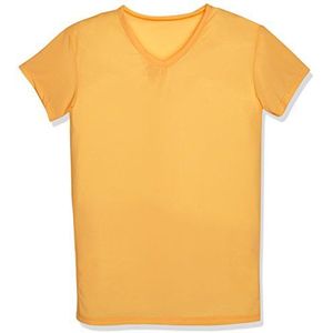 SHINO black Night - Shirt met ronde hals - microvezel - kleur: geel, maat: S