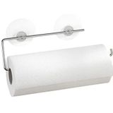 WENKO Static-Loc® keukenrolhouder chroom, verchroomd metaal, 30 x 8,5 cm, zilver glanzend