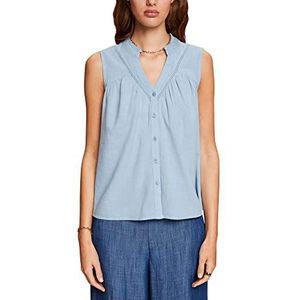 ESPRIT Mouwloze blouse, Lichtblauwe lavender., XL