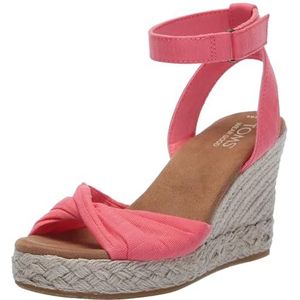 TOMS Dames Marisela Wedge Sandaal, Shell Roze Slubby Geweven, 36 EU