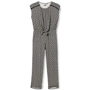 IKKS Junior Meisjesoverall, Zwart met bloemenpatroon, 4 Jaren