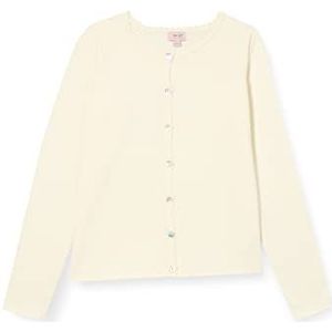 Noa Noa miniature Mini Basic Organic Light Knit, Cardigan Sweater met lange mouwen, White Swan, 5 Jaren