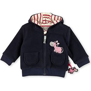Sigikid Baby - meisjes fleecejack met capuchon jas, blauw/paard., 62 cm