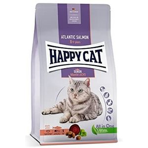 Happy Cat 70612 - Senior Atlantische zalm - droogvoer voor kattensensoren vanaf 8 jaar - 4 kg inhoud