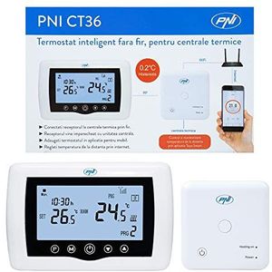 PNI CT36 Draadloze slimme thermostaat met WiFi-internetbediening voor thermische energiecentrales | TuyaSmart APP