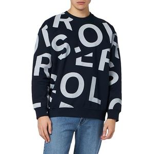 s.Oliver Heren sweatshirt met logo allover print, 59F1, XXL