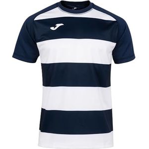 Joma 4XS-3XS T-shirt met korte mouwen Prorugby II, uniseks, volwassenen, marineblauw/wit
