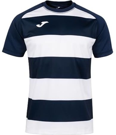 Joma 4XS-3XS T-shirt met korte mouwen Prorugby II, uniseks, volwassenen, marineblauw/wit
