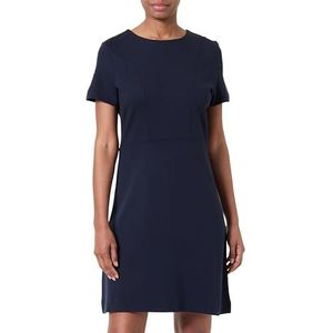 GANT Pasvorm en flare SS jersey jurk, evening blue, S