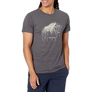 Hanes Heren National Parks Graphic T-Shirt Collectie, Bison Roam Leisteen Heather, L