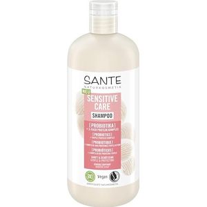 SANTE Naturkosmetik Sensitive Care Shampoo Probiotica + 3-voudig proteïnecomplex, veganistische haarshampoo voor versterkt en gehydrateerd haar, geschikt voor een gevoelige hoofdhuid, 500 ml