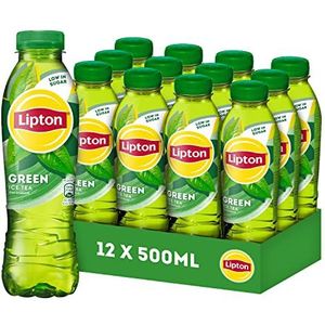 Lipton Original Ice Tea Green een heerlijk verfrissende ijsthee - 12 x 500 ml - Voordeelverpakking