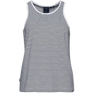 Superdry Vest T-shirt voor dames, Rodeo White/Navy Streep, 34