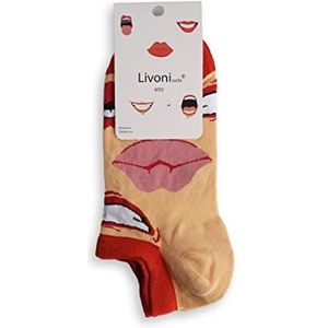 Livoni Kiss-Low Socks 43-46 sokken, meerkleurig, L, Meerkleurig, L
