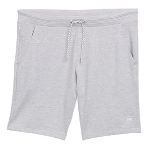TOM TAILOR Plussize Bermuda Sweatpants voor heren, 15398 - Light Stone Grey Melange, 4XL Grote maten