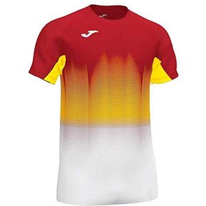 Joma Elite VII hardloopshirt voor kinderen, rood, wit, geel, 4XS-3XS