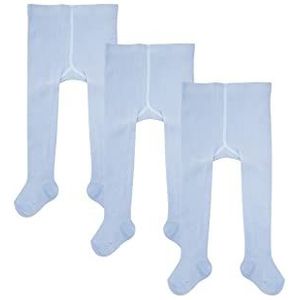 Camano Unisex Baby Online ca-Soft Organic Cotton Tights 3-pack sokken, lichtblauw, 62/68, lichtblauw, 62 cm
