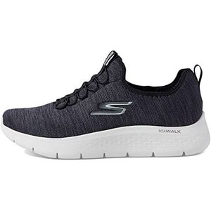 Skechers Gowalk Flex Sportieve instapschoenen voor heren, met luchtgekoelde schuimrubberen sneakers, zwart/wit, maat 2, maat 45, zwart wit 2, 45 EU X-Breed