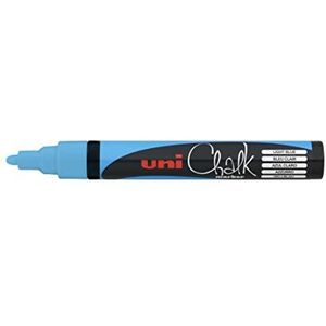 Uni-Ball 186247 - Chalk Marker PWE-5M, 1,8-2,5 mm, ronde punt, lichtblauw