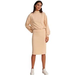 NA-KD Trui met ballonmouwen voor dames, Warm Beige, S