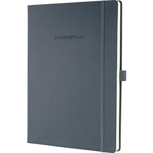 SIGEL CO649 Premium notitieboek, gelinieerd, A4, hardcover, grijs - Conceptum