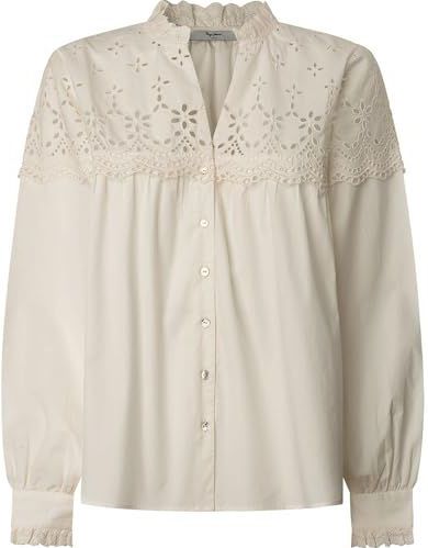 Pepe Jeans - Bernadette - Blouse - Katoen - Lange Mouwen - V-hals