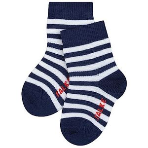 FALKE Uniseks-baby Sokken Stripe B SO Katoen Gedessineerd 1 Paar, Blauw (Marine 6120), 74-80