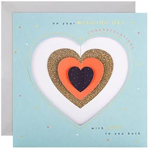 Hallmark Grote trouwkaart - gestanst hart ontwerp