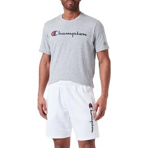 Champion Legacy Icons Pants - Contrast Logo Powerblend Terry Bermuda Shorts, Wit, XXL Heren SS24, Wit, XXL