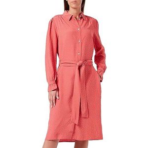 Seidensticker Dames regular fit blousejurk lange mouwen jurk, koraalrood, 40