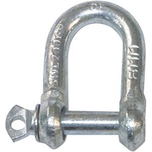 Amig - Verpakking met 2 rechte schakels Mod.30130 van verzinkt staal met U-vorm en schroefbouten. Perfect voor het heffen of trekken van zware voorwerpen