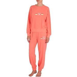 EMPORIO ARMANI Dames lichte badstof trainingspak set roze S, Neon Roze, S