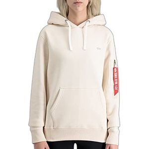 Alpha Industries Unisex EMB Hoody Sweat met capuchon voor heren Jet Stream White