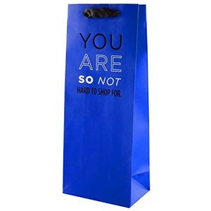 Multi-Occasion flessenzak van Hallmark - Moderne tekst 'Niet moeilijk te winkelen voor' (verjaardag, bedankt, Gefeliciteerd)