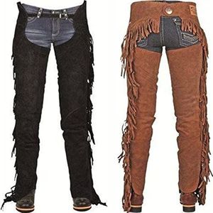 HKM Showchaps voor volwassenen met franjes 9100 zwart XS broek 9100 zwart XS