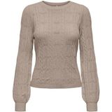 Only Onlkatia ls structure o-neck pull cc knt zand