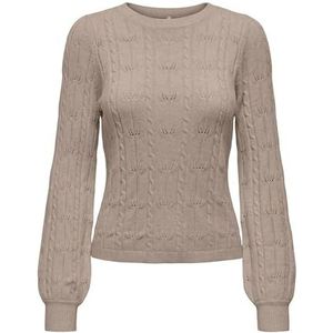 Only Onlkatia ls structure o-neck pull cc knt zand