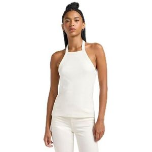 Lee Open Back Halter Top T-shirt voor dames, ECRU, L