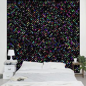 Apalis Vliesbehang Outer Space fotobehang vierkant | vliesbehang wandbehang foto 3D fotobehang voor slaapkamer woonkamer keuken | Grootte: 288x288 cm, zwart, 97893