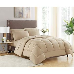 Sweet Home Collection Luxueuze Pluche Loft Microfiber Vullen Dekbed Inzetstuk, Polyester, Taupe, Koning