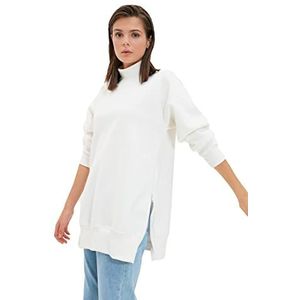 Trendyol Sweatshirt - Blauw - Oversize, Ecru, S