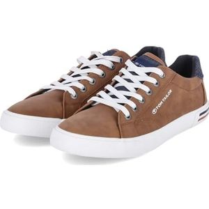 TOM TAILOR Heren 5380320001 Sneakers, cognac-wit, 42 EU, Cognac White, 42 EU