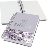 SIGEL JN607 spiraalblok notitieblok Bullet Journal Jolie, ca. A5, dot-liniërs, 240 pagina's, violet/wit, 1 stuk