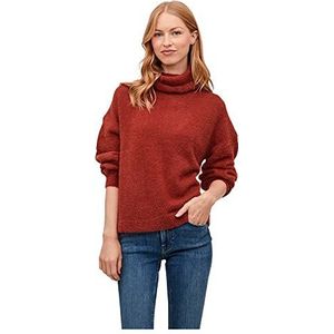 Vila Dames Vilajuli Rolneck L/S Knit-Noos Pullover, Fired Brick, XL