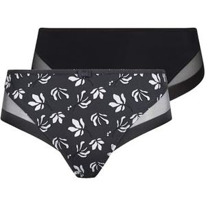 DIM - Generous Slip - Urban Bloom/Zwart - 2 Stuks - Microvezel