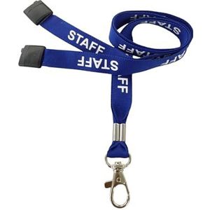Customcard ltd® Personeel Lanyard Metalen Clip voor Identiteit Id Card Pass Badge Houder - Blauw (Pack van 5) (Ontwerp kan variëren)