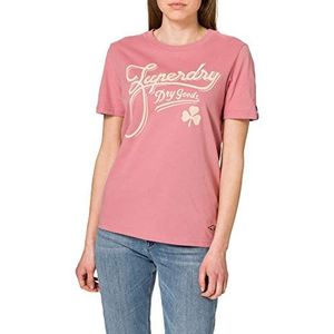 Superdry Dames Workwear Graphic Tee T-shirt, roze (dusty rose), 38
